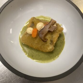 Battered Codfish With Green Curry Sauce A Great Flavour